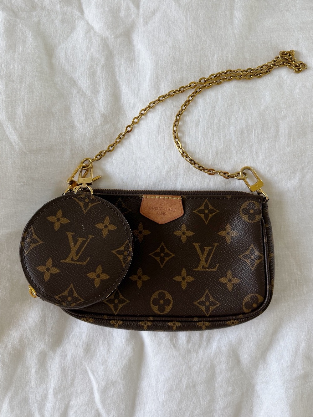 Louis Vuitton Multi Pochette Accessoires Pouch Monogram Canvas Small Brown